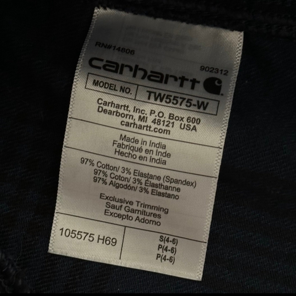 Womens carhartt rugged plaid button up - Picture 3 of 4